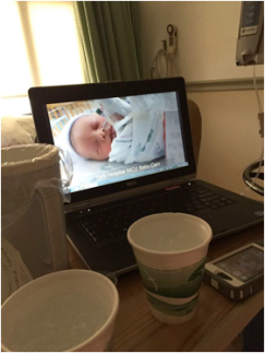 Laptop with Zephyr in the NICU