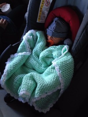 Atticus' first car ride!
